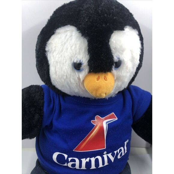 BAB CARNIVAL CRUISE SHIP LOGO BUILD A BEAR PENGUIN BAB PLUSH, Vintage 15”. Rare - Picture 5 of 16